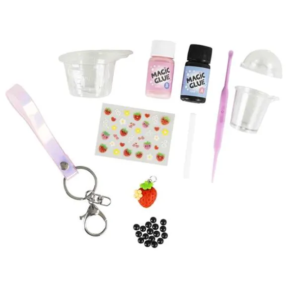 Bag Charm Kit - Strawberry Bubble Tea