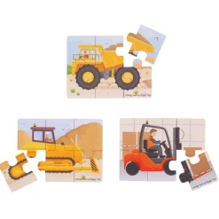 Big Movers (6 Piece Puzzles) - 3 Puzzles