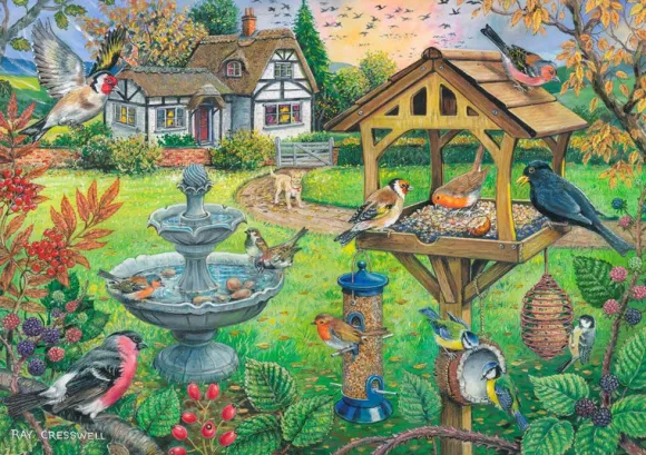 Bird Table - BIG 500 Piece Jigsaw Puzzle