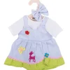 Blue Spotted Dress with Deer (for Size Large Dolls)
