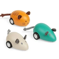 Cat & Mouse Pull Backs - Orange Cat