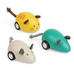 Cat & Mouse Pull Backs - Yellow Cat