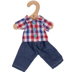 Checked Shirt and Jeans (for Size Small Doll)