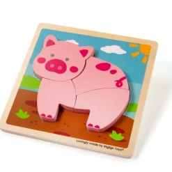 Chunky Lift-Out Puzzle - Pig