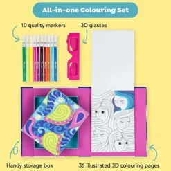 3D Colouring Set - Rainbow Dreams
