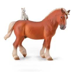 Draft Horse with Cat