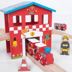 Fire Station Train Set