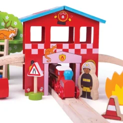 Fire Station Train Set