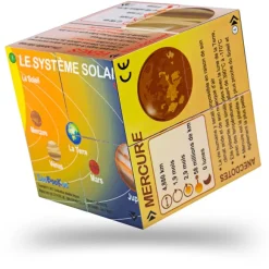 French Planets Solar System Statistics Cube Book