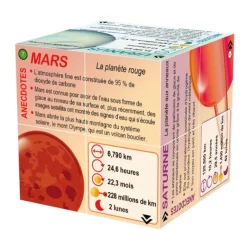 French Planets Solar System Statistics Cube Book