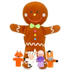 Gingerbread Man Hand and Finger Puppet Set
