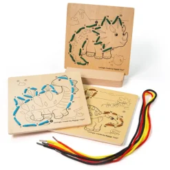 Lacing by Numbers - Dinosaur