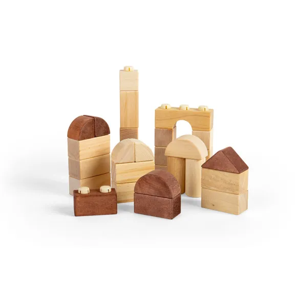 Natural Click Blocks (100 Pieces)