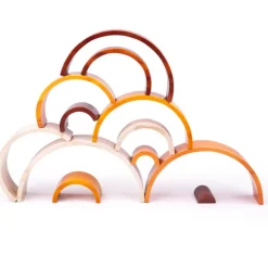 Natural Wooden Stacking Rainbow - Large