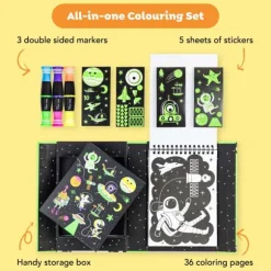 Neon Colouring Set - Outer Space