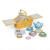 Picnic Set in Yellow Basket