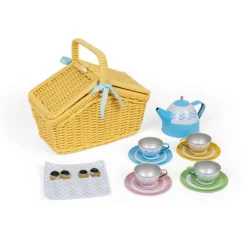 Picnic Set in Yellow Basket