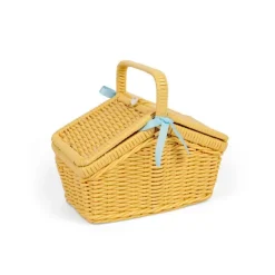 Picnic Set in Yellow Basket