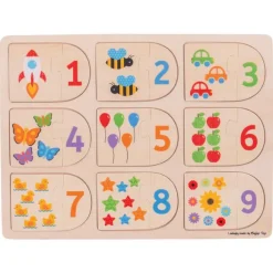 Picture and Number Matching Puzzle