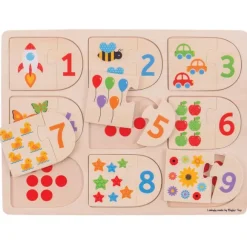 Picture and Number Matching Puzzle