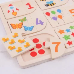 Picture and Number Matching Puzzle