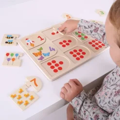 Picture and Number Matching Puzzle