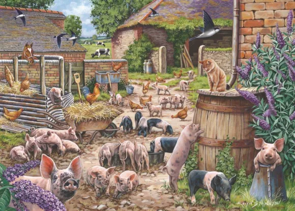 Piglet Pandemonium - BIG 250 Piece Jigsaw Puzzle