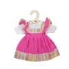 Pink dress with striped trim (for Size Medium Doll)