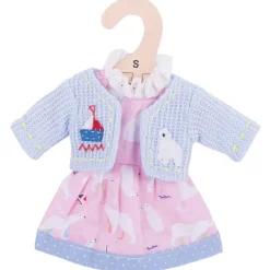 Polar Bear Pink Dress (for Size Small Doll)