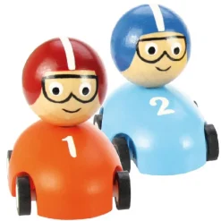 Pull Back Racing Car (Pack of 2 - Orange and Blue)