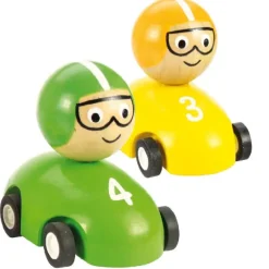 Pull Back Racing Car (Pack of 2 - Yellow and Green)