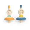 Pull String Spinning Tops - Dark Blue, Orange