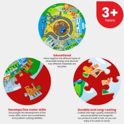 Recycling Circular Floor Puzzle (50pc)