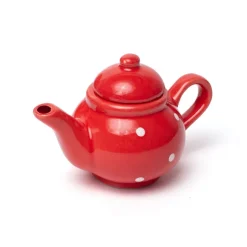 Red Polka Dot Porcelain Tea Set