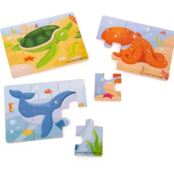 Sealife (6 Piece Puzzles) - 3 Puzzles