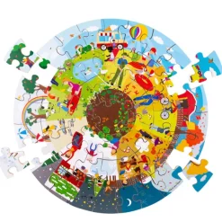 Seasonal Circular Floor Puzzle