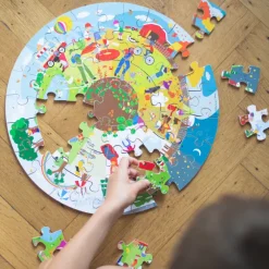 Seasonal Circular Floor Puzzle