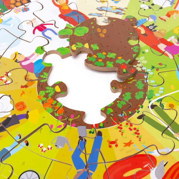 Seasonal Circular Floor Puzzle