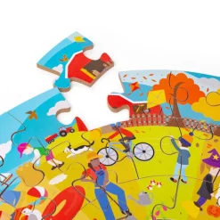 Seasonal Circular Floor Puzzle