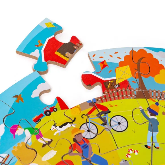 Seasonal Circular Floor Puzzle