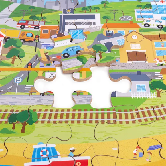Transport Town Floor Puzzle