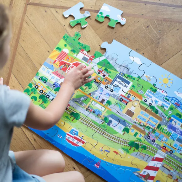 Transport Town Floor Puzzle